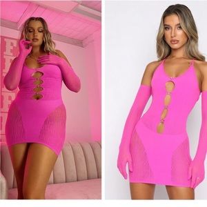 Whitefox Link Up Mini Dress with Gloves